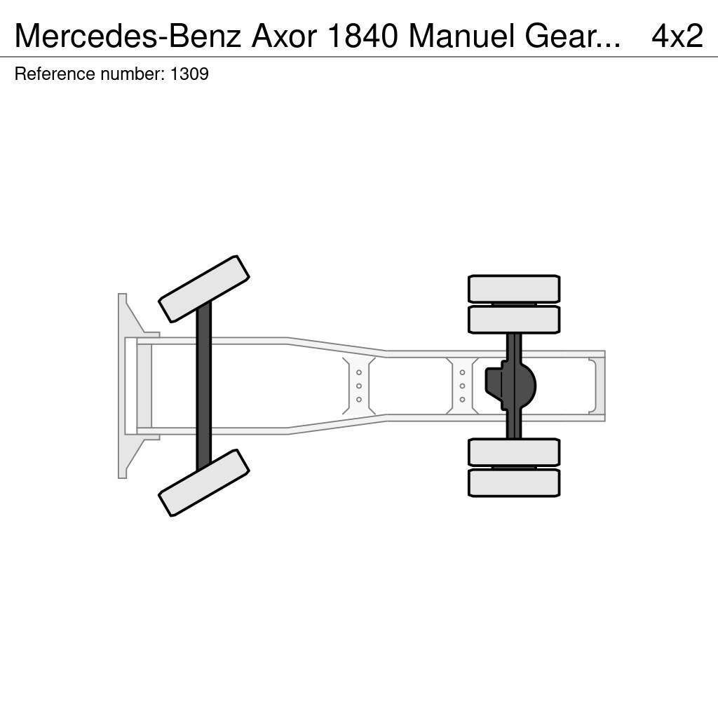 Mercedes-Benz Axor 1840 Manuel Gearbox Gearbox Airco Very Clean Sattelzugmaschinen