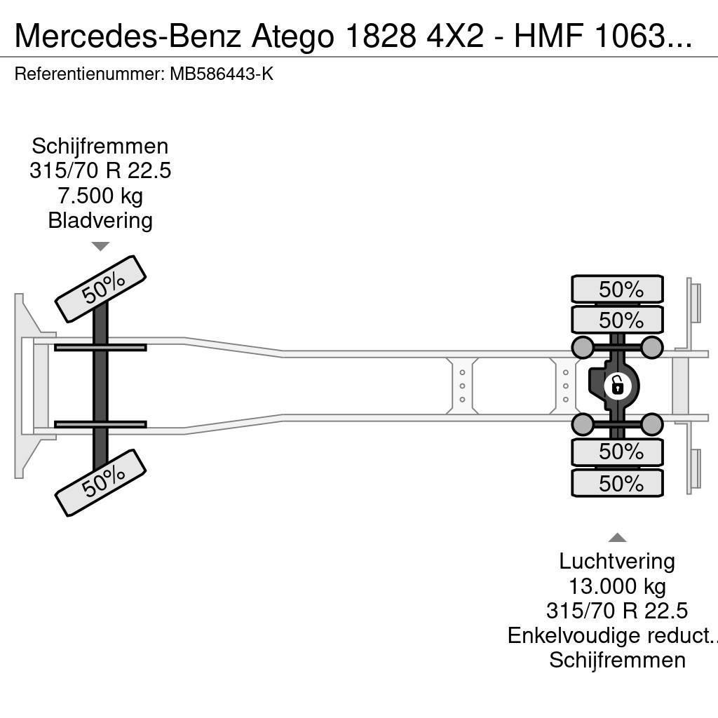 Mercedes-Benz Atego 1828 4X2 - HMF 1063 K2 - MANUAL GEARBOX All-Terrain-Krane