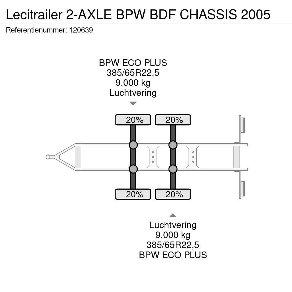 Lecitrailer 2-AXLE BPW BDF CHASSIS 2005 Anhänger-Absetzkipper