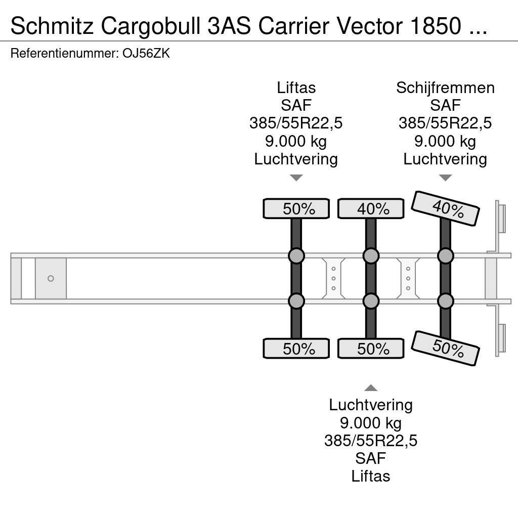 Schmitz Cargobull 3AS Carrier Vector 1850 D+E Laadklep/LBW Stuuras/L Kühlauflieger