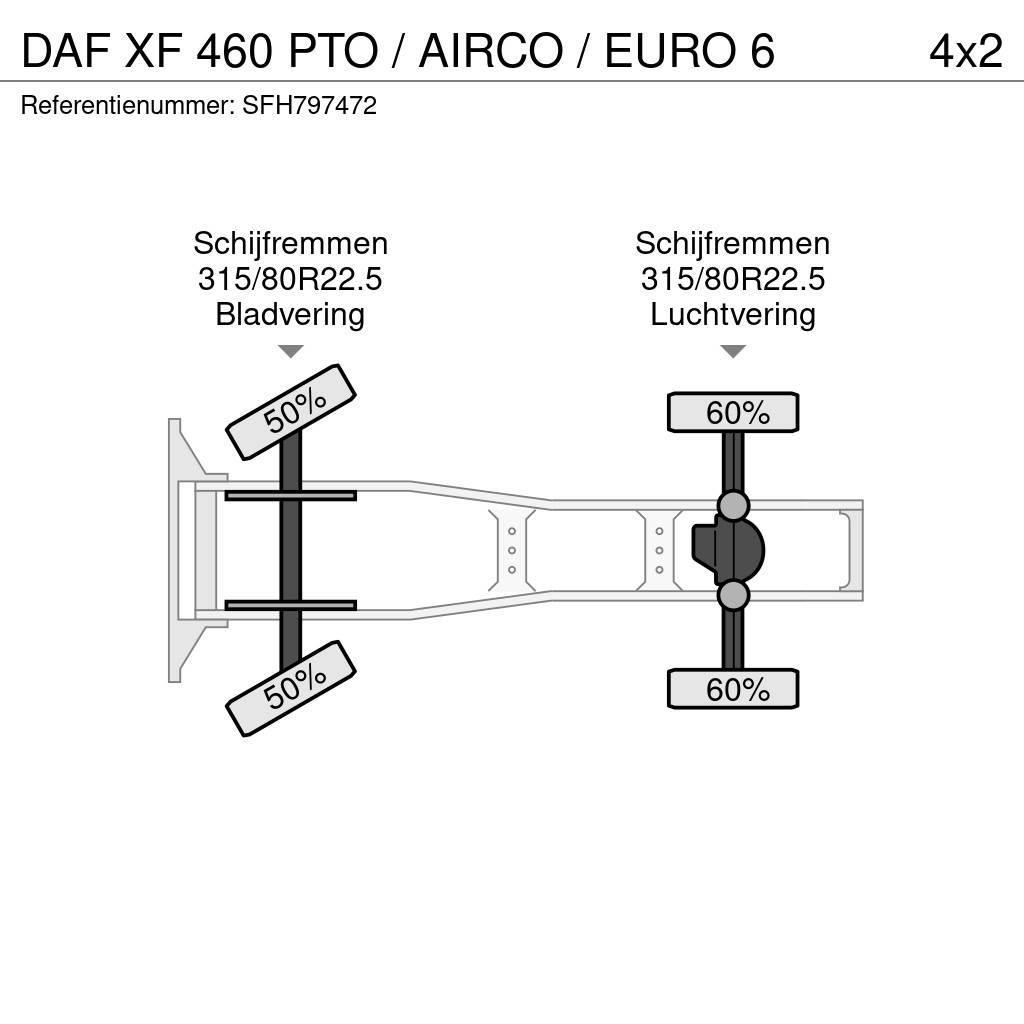 DAF XF 460 PTO / AIRCO / EURO 6 Sattelzugmaschinen