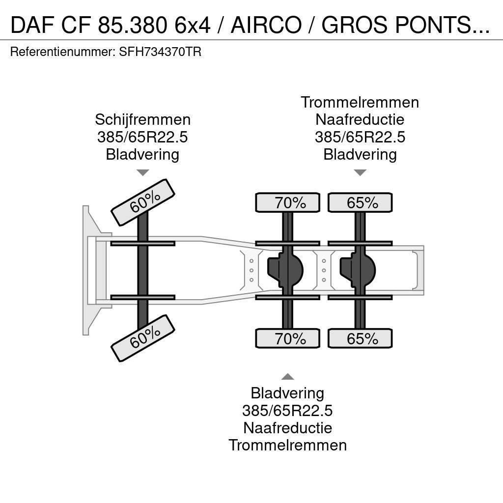 DAF CF 85.380 6x4 / AIRCO / GROS PONTS - BIG AXLES / L Sattelzugmaschinen