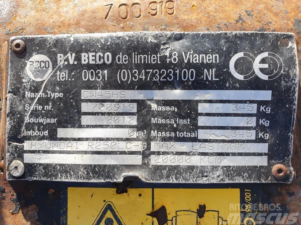 Beco Excavator quick coupler CW45S, Hyundai R250LC-9 Schnellwechsler