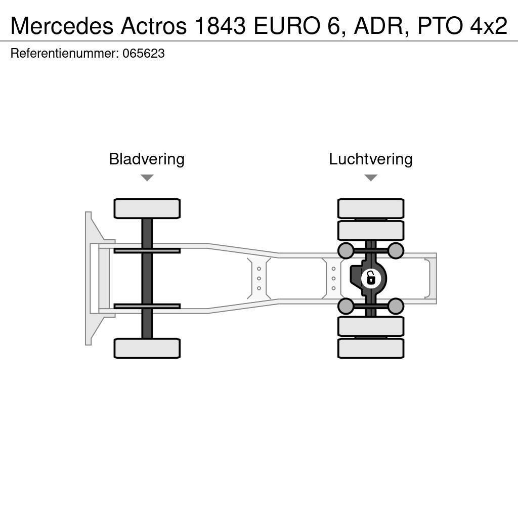 Mercedes-Benz Actros 1843 EURO 6, ADR, PTO Sattelzugmaschinen