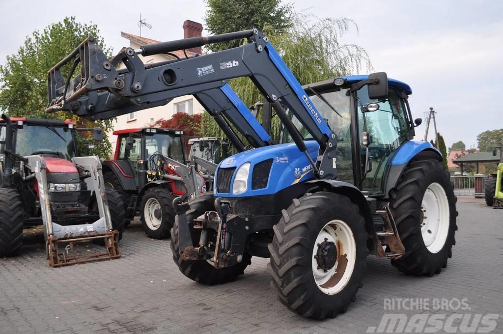 New Holland T6.140 + QUICKE Q56 Traktoren