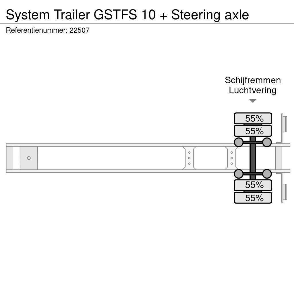  SYSTEM TRAILER GSTFS 10 + Steering axle Kofferauflieger