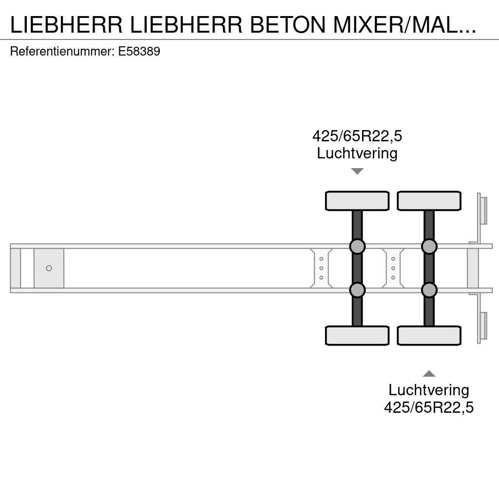 Liebherr BETON MIXER/MALAXEUR/MISCHER 10M3 Andere Auflieger