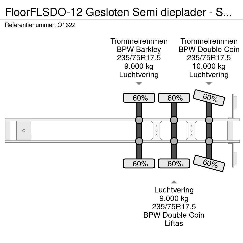 Floor FLSDO-12 Gesloten Semi dieplader - Smit Aluminiumo Kofferauflieger