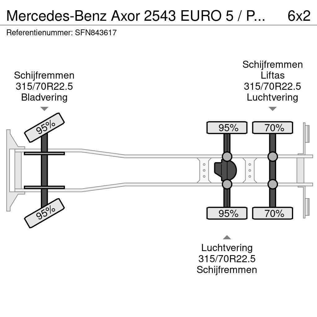 Mercedes-Benz Axor 2543 EURO 5 / PTO / AIRCO / EPS 3 PEDALEN / L Abrollkipper