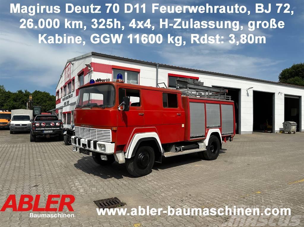 Magirus Deutz 70 D11 Feuerwehrauto 4x4 H-Zulassung Kastenaufbau