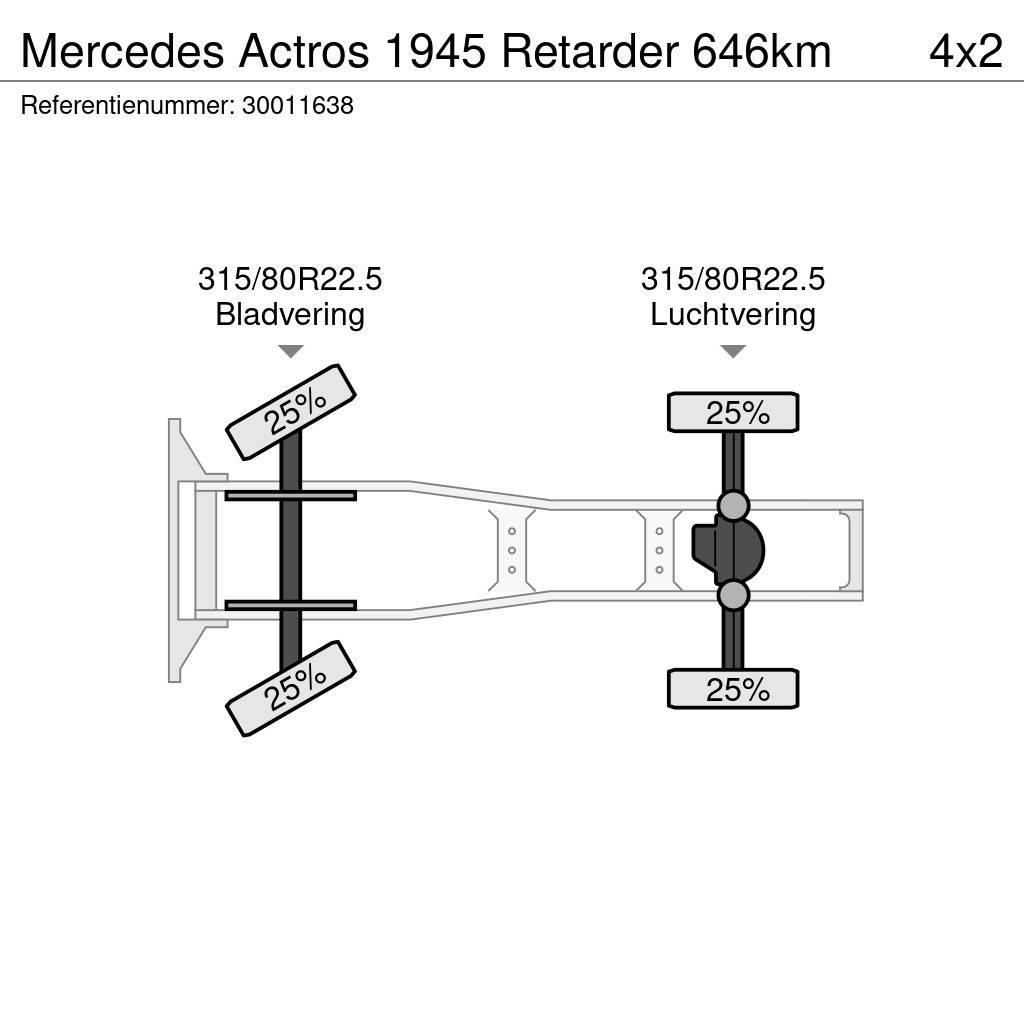 Mercedes-Benz Actros 1945 Retarder 646km Sattelzugmaschinen