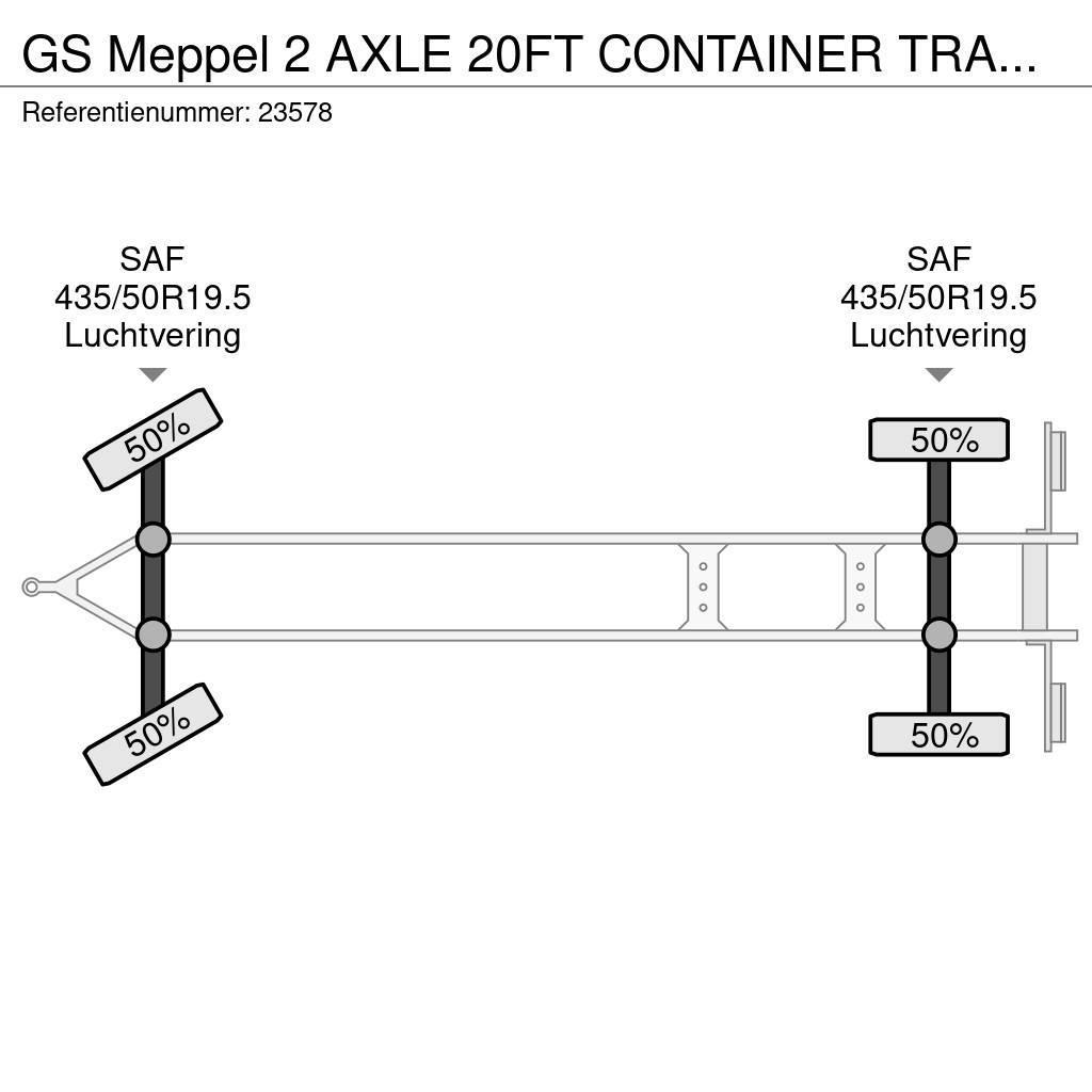 GS Meppel 2 AXLE 20FT CONTAINER TRANSPORT TRAILER Containeranhänger