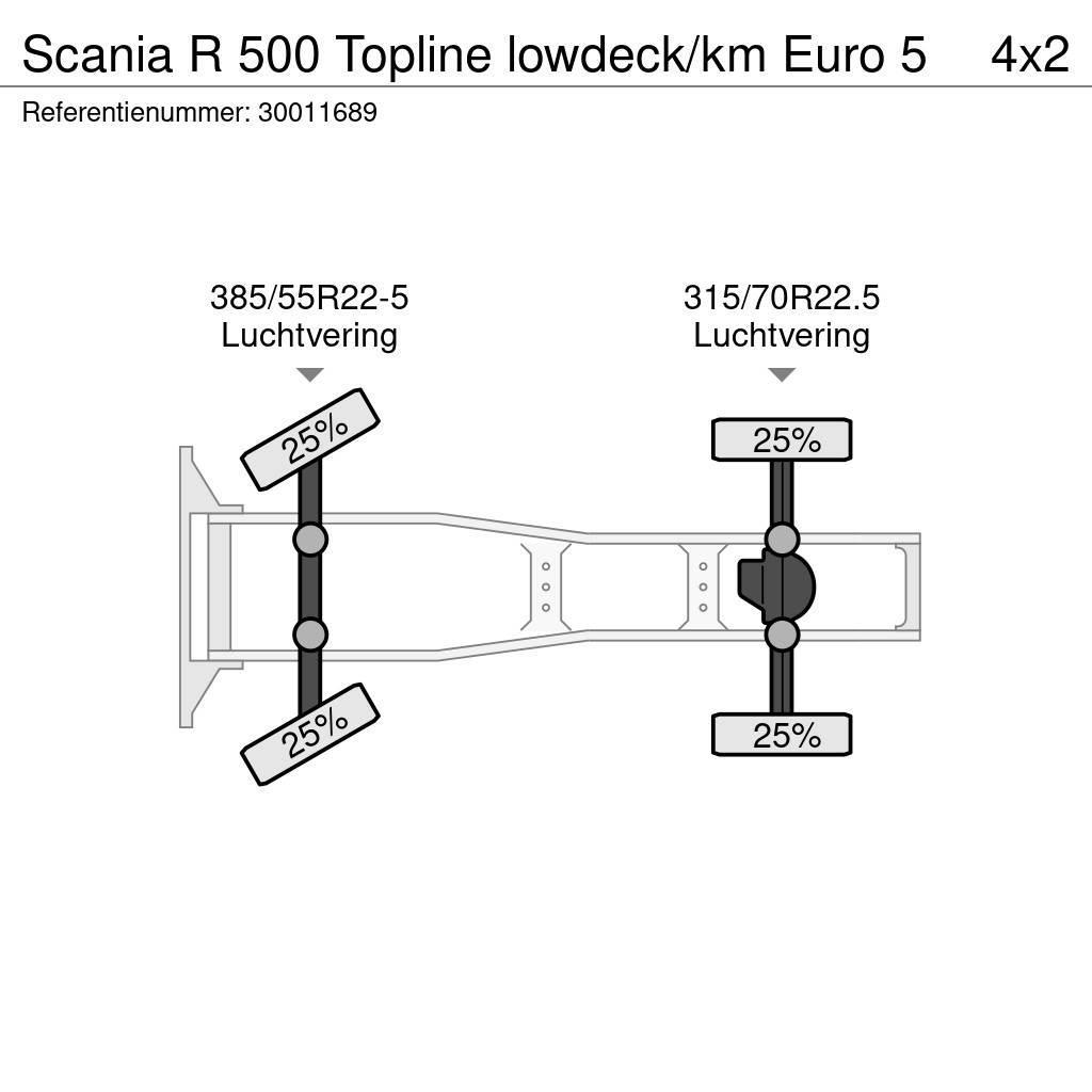 Scania R 500 Topline lowdeck/km Euro 5 Sattelzugmaschinen