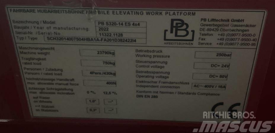 PB S320-14 4x4, high rack lift, 32m,like Holland Lift Scheren-Arbeitsbühnen