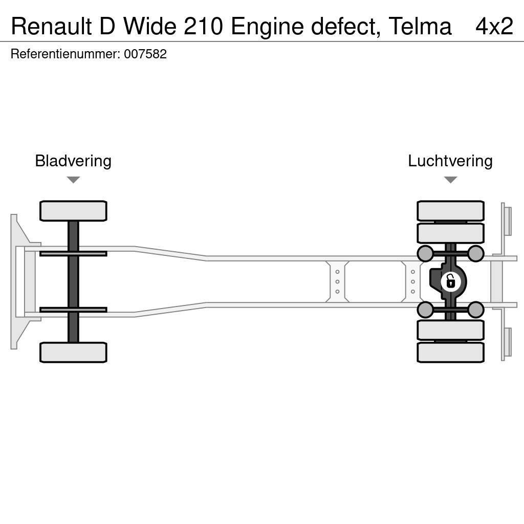 Renault D Wide 210 Engine defect, Telma Pritschenwagen/Pritschenwagen mit Seitenklappe