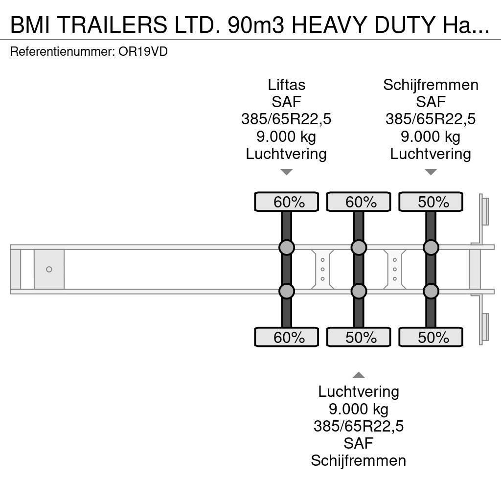  BMI TRAILERS LTD. 90m3 HEAVY DUTY Hardox Ferropush Schubbodenauflieger