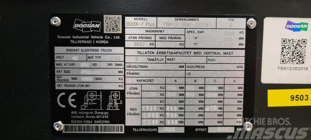 Doosan Elmotvikt 2 ton 4750mm - HYRA/KÖP Elektro Stapler