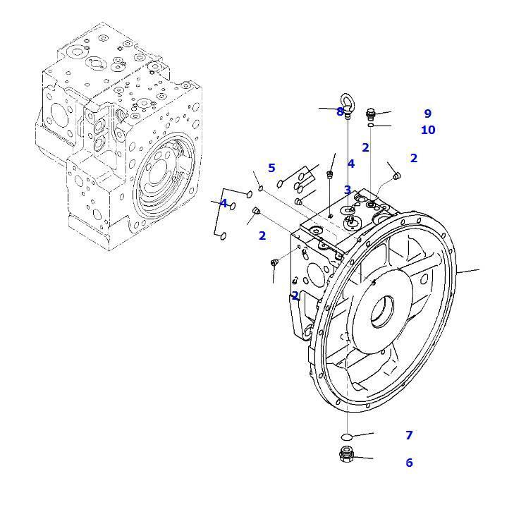 Komatsu PC210-10 PC210LC-10 PC210LC-11 Main Pump 708-2G-00 Getriebe