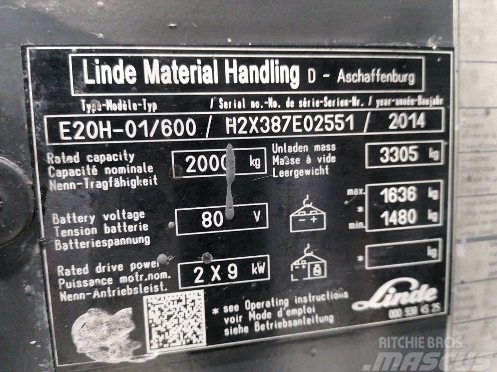 Linde E20H-01/600 Elektro Stapler