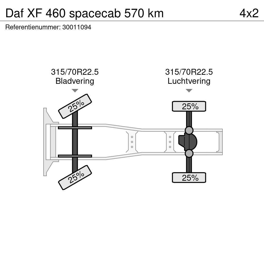 DAF XF 460 spacecab 570 km Sattelzugmaschinen