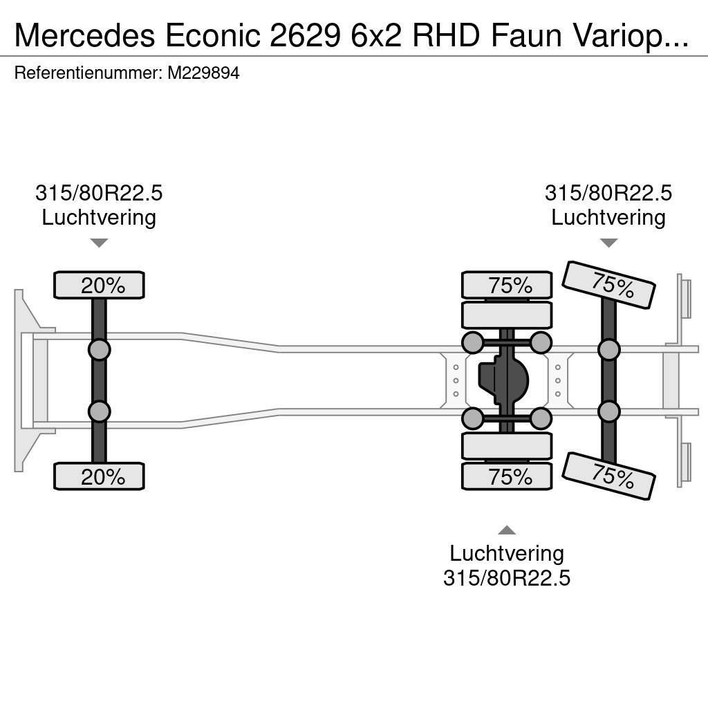 Mercedes-Benz Econic 2629 6x2 RHD Faun Variopress refuse truck Müllwagen