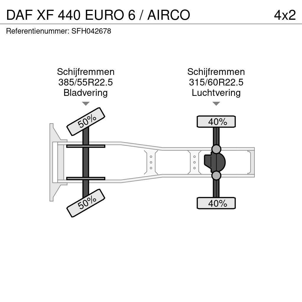 DAF XF 440 EURO 6 / AIRCO Sattelzugmaschinen
