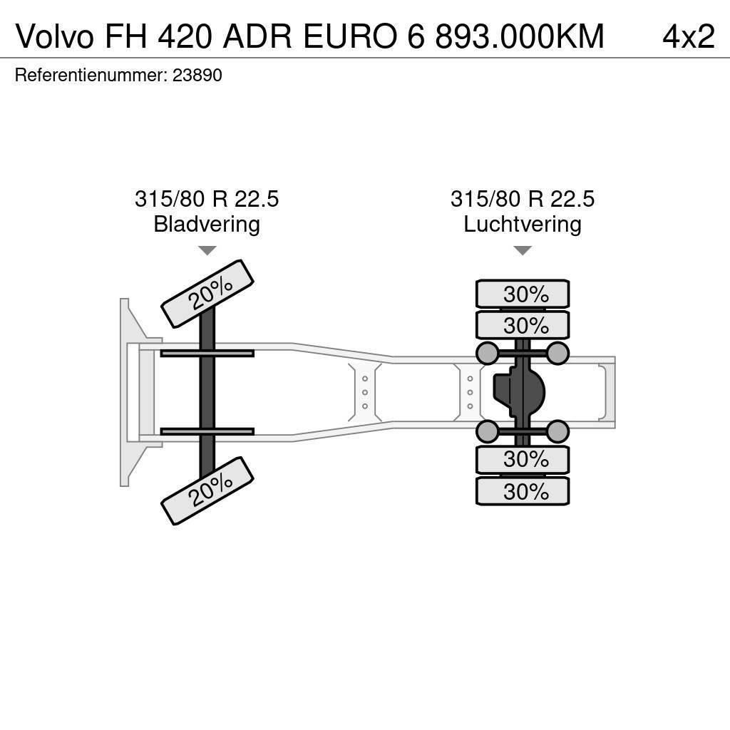 Volvo FH 420 ADR EURO 6 893.000KM Sattelzugmaschinen