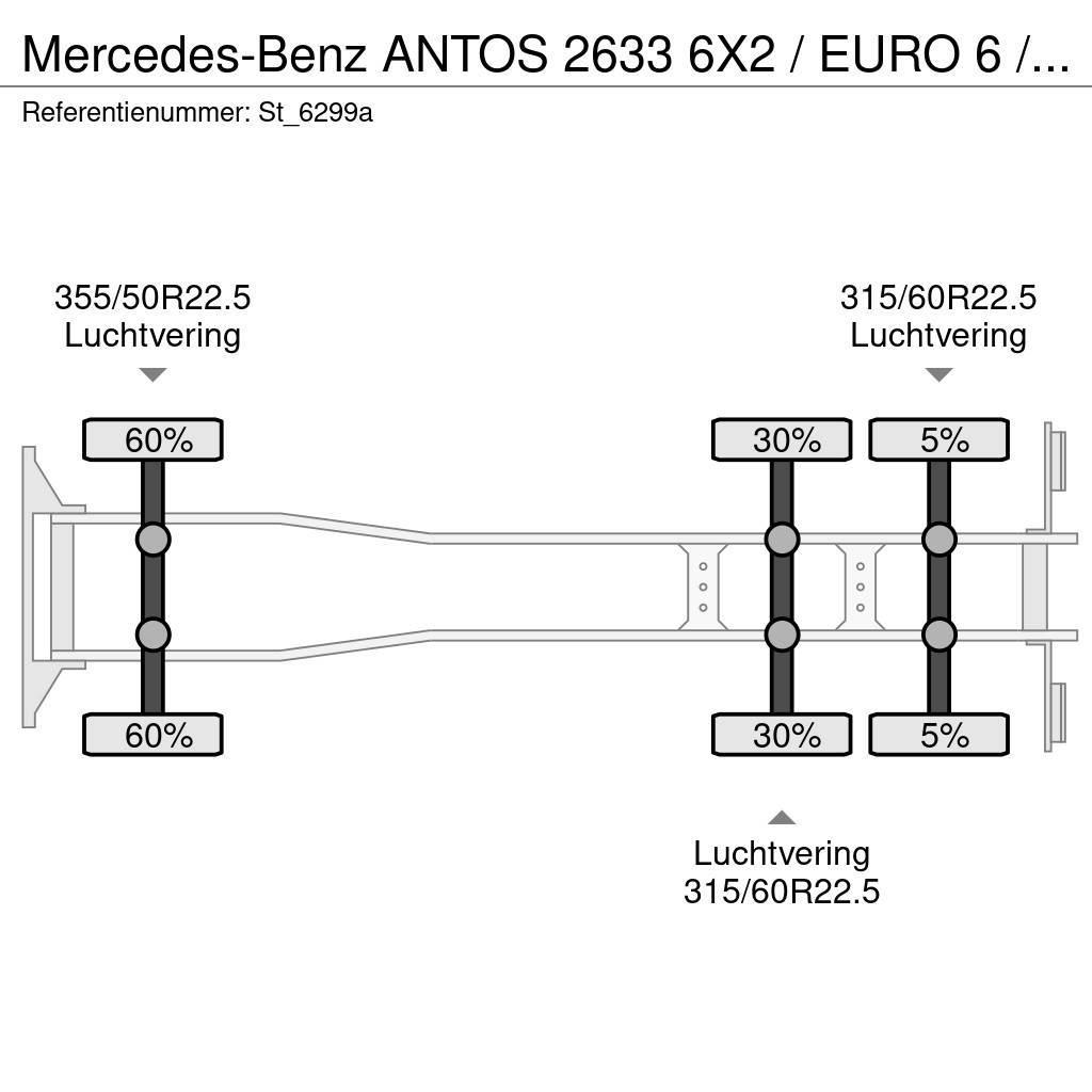 Mercedes-Benz ANTOS 2633 6X2 / EURO 6 / OPRIJ / MACHINE TRANSPOR Autotransporter