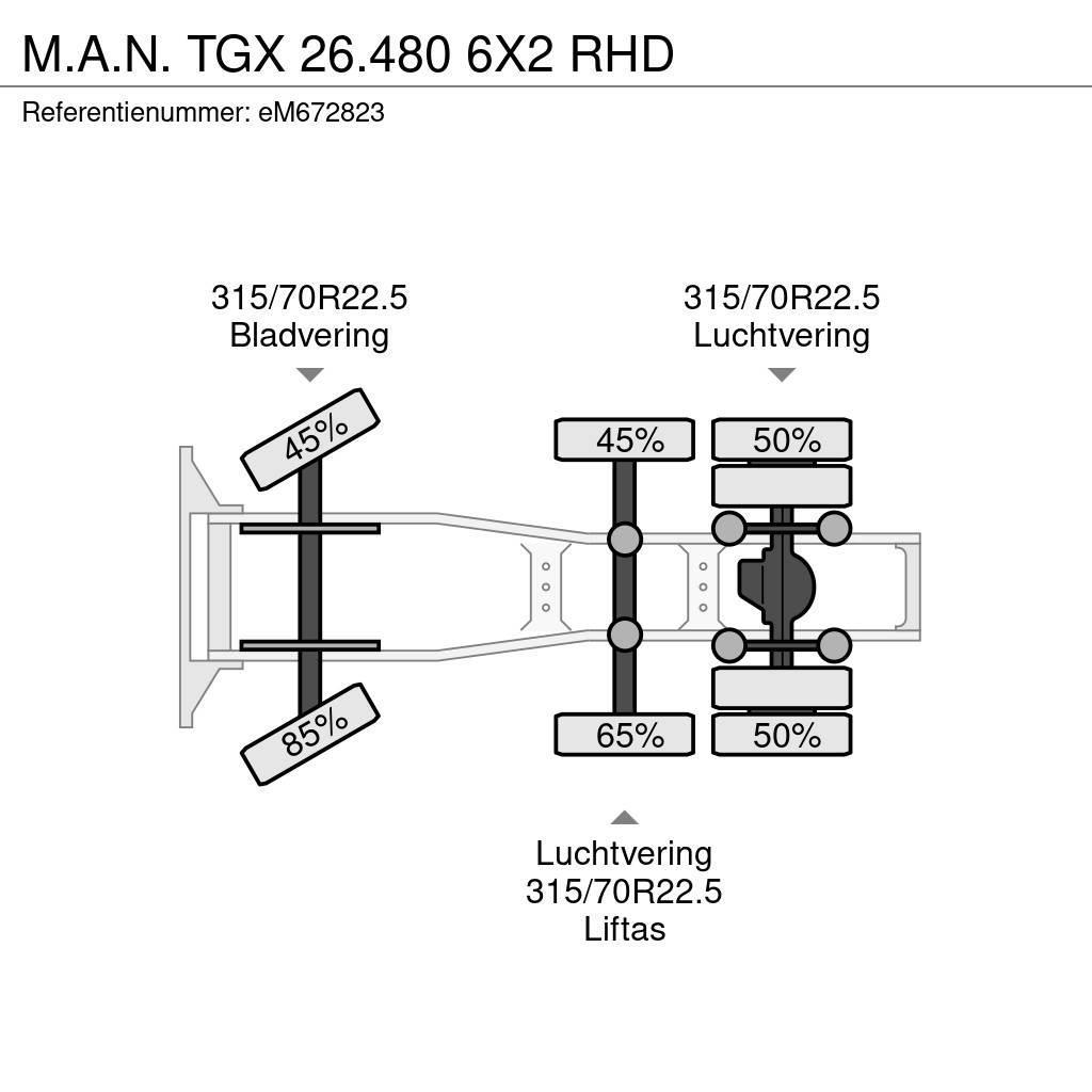 MAN TGX 26.480 6X2 RHD Sattelzugmaschinen