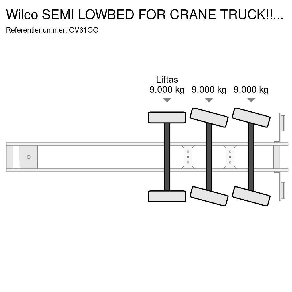 Wilco SEMI LOWBED FOR CRANE TRUCK!!2x steering axle Tieflader-Auflieger