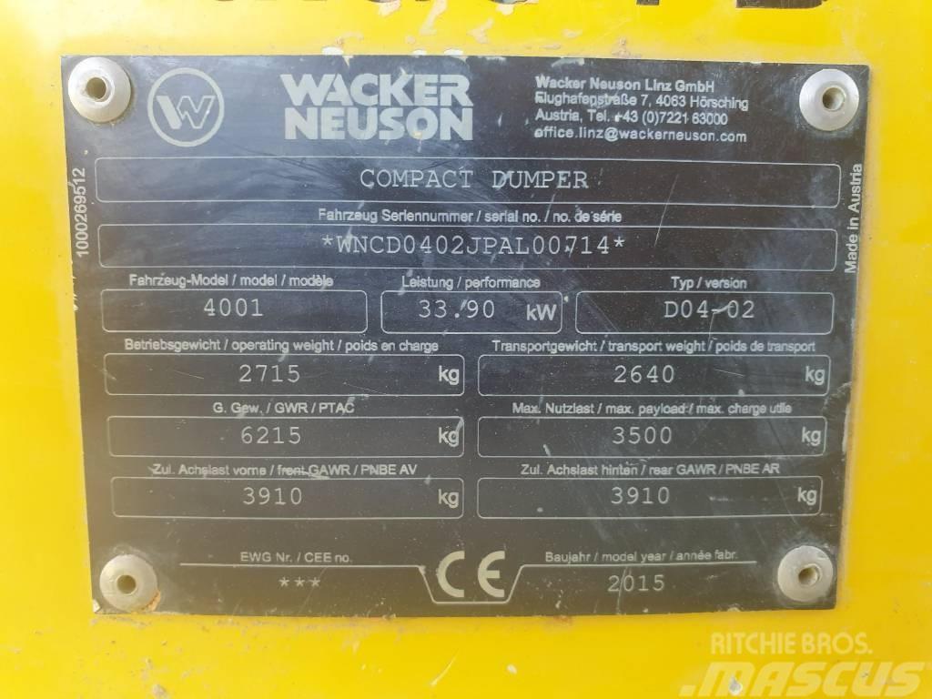 Wacker Neuson 4001s Dumper - Knickgelenk