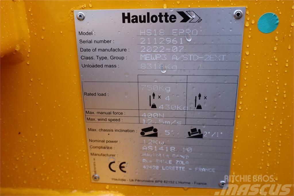 Haulotte HS18EPRO Valid Inspection, *Guarantee! Full Electr Scheren-Arbeitsbühnen