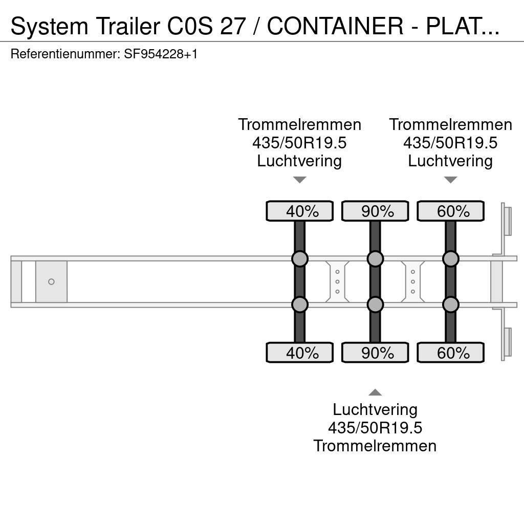  SYSTEM TRAILER C0S 27 / CONTAINER - PLATFORM Containerauflieger