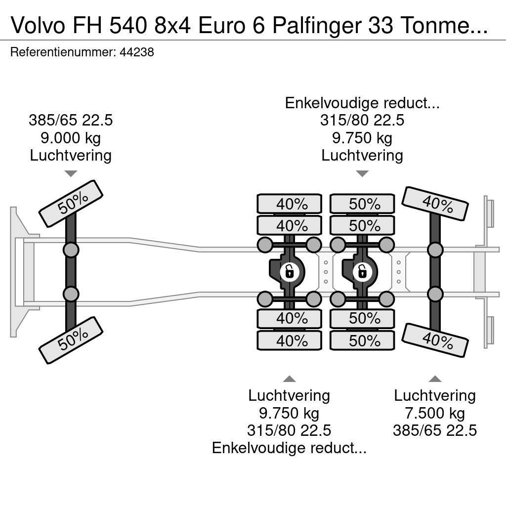 Volvo FH 540 8x4 Euro 6 Palfinger 33 Tonmeter laadkraan All-Terrain-Krane
