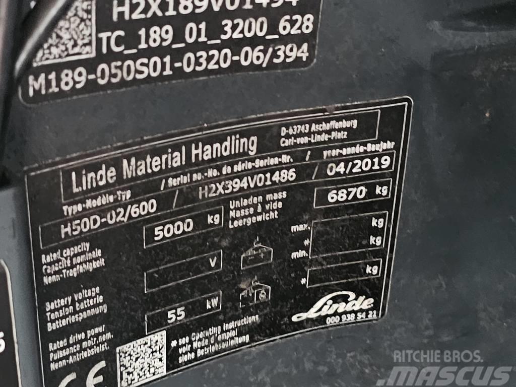Linde H50D-02/600 Diesel Stapler