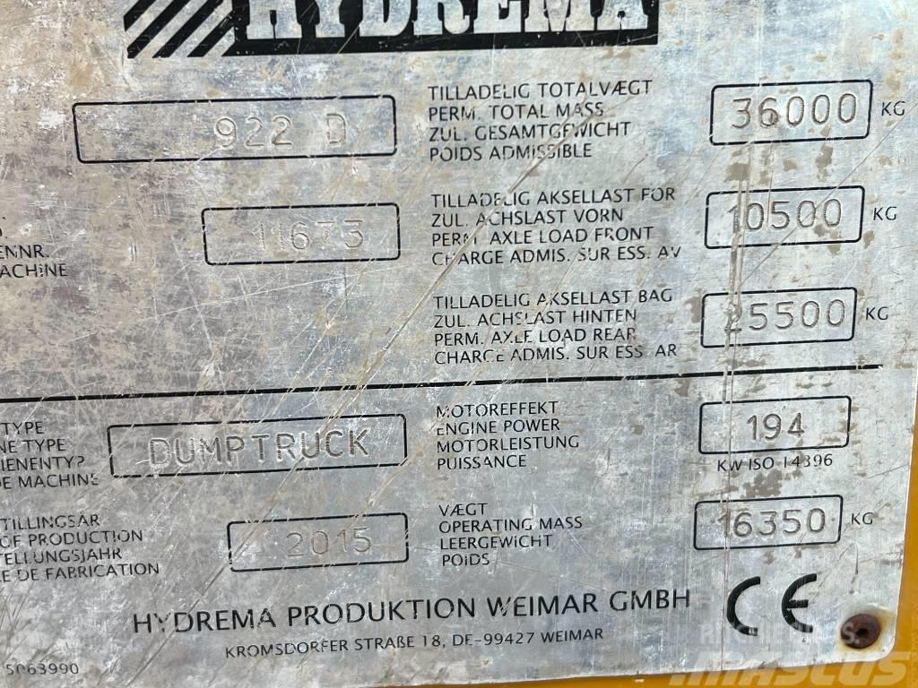 Hydrema 922 D Dumper - Knickgelenk