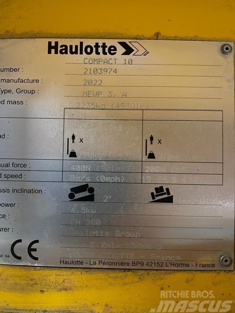 Haulotte Compact 10 Scheren-Arbeitsbühnen