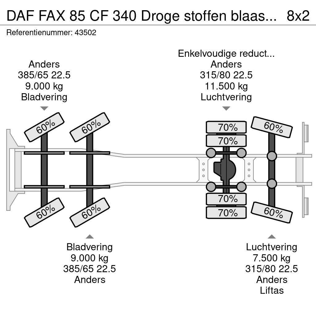 DAF FAX 85 CF 340 Droge stoffen blaas installatie Just Saug- und Druckwagen