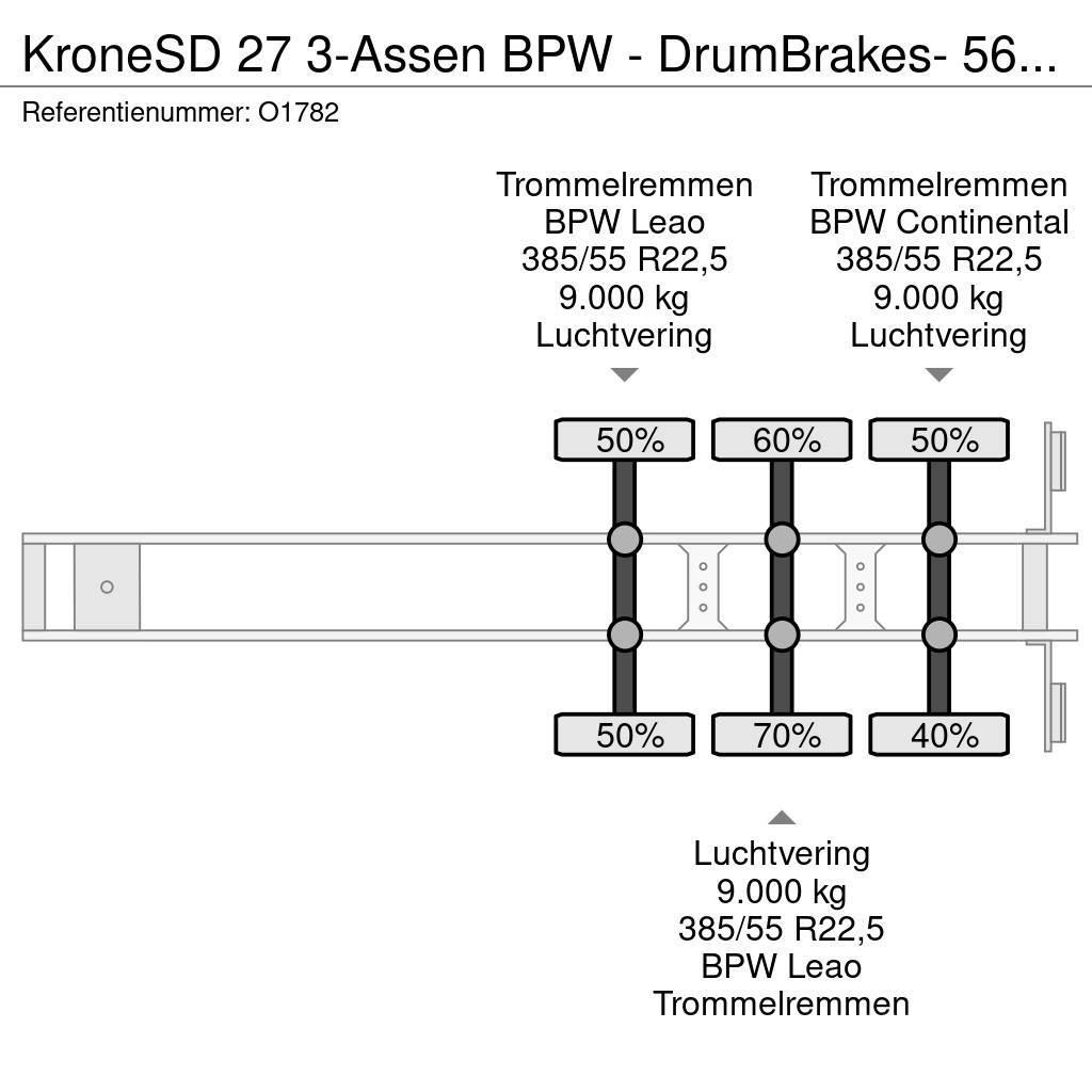 Krone SD 27 3-Assen BPW - DrumBrakes- 5640kg - All Sorts Containerauflieger