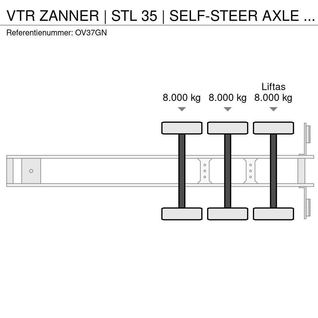  VTR ZANNER | STL 35 | SELF-STEER AXLE | RAMPS | GA Autotransport-Auflieger