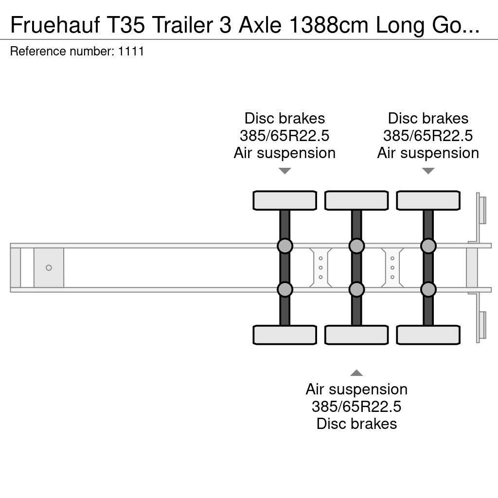 Fruehauf T35 Trailer 3 Axle 1388cm Long Good Condition Pritschenauflieger