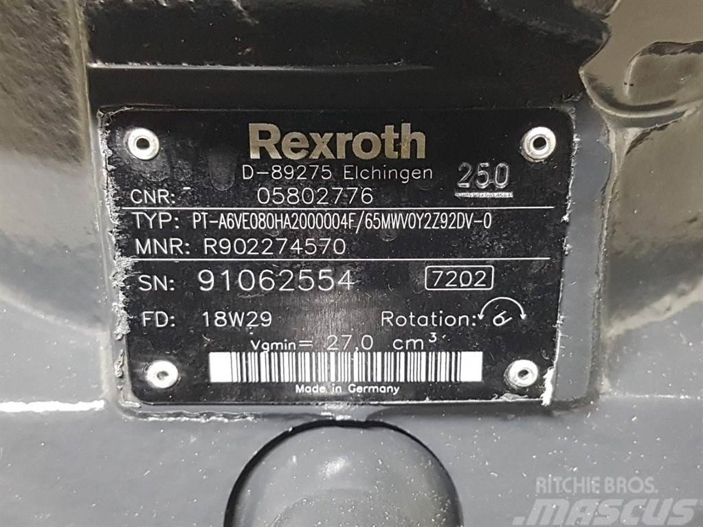 Bomag 05802776-Rexroth A6VE080HA-Drive motor/Fahrmotor Hydraulik