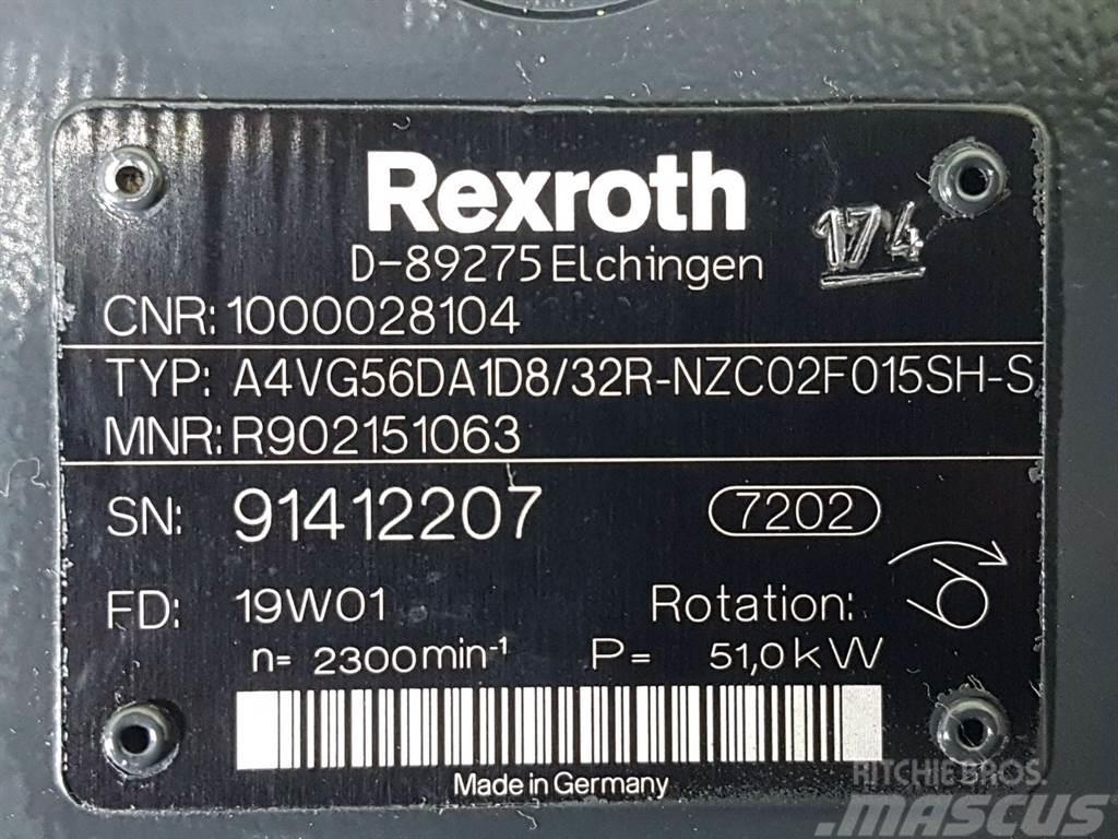 Wacker Neuson 1000028104-Rexroth A4VG56-Drive pump/Fahrpumpe Hydraulik