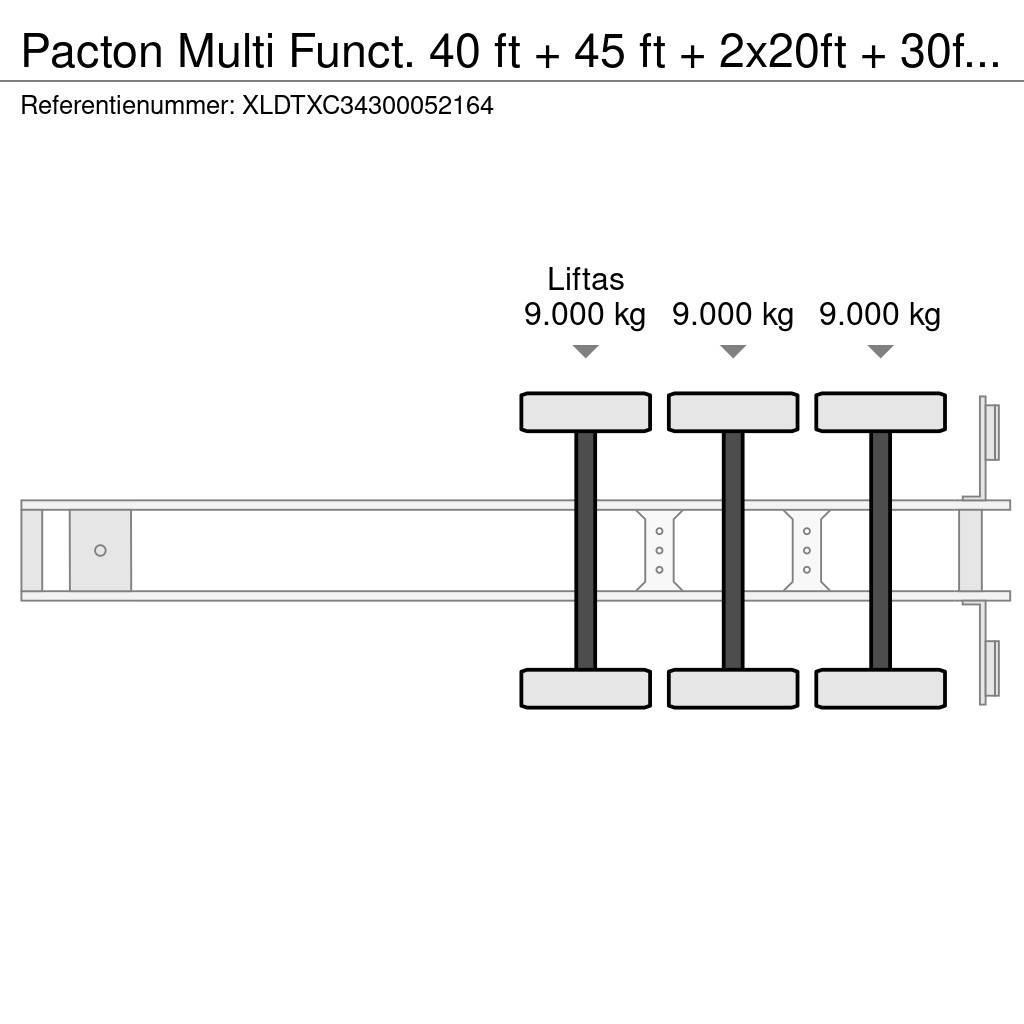 Pacton Multi Funct. 40 ft + 45 ft + 2x20ft + 30ft + High Containerauflieger