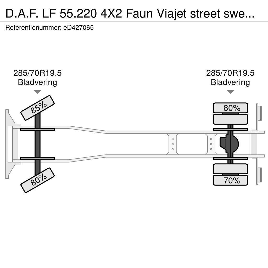DAF LF 55.220 4X2 Faun Viajet street sweeper Saug- und Druckwagen
