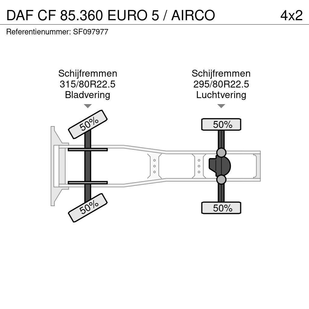 DAF CF 85.360 EURO 5 / AIRCO Sattelzugmaschinen