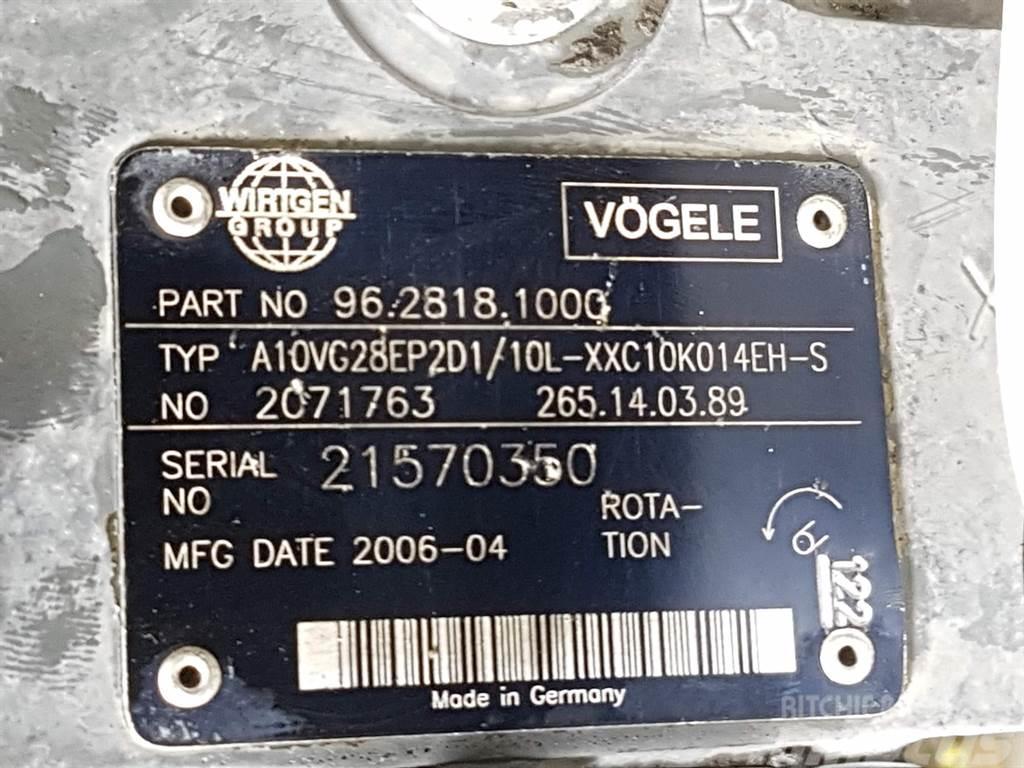 Vögele -Rexroth A10VG28EP2D1/10L-96.2818.1000-Drive pump Hydraulik