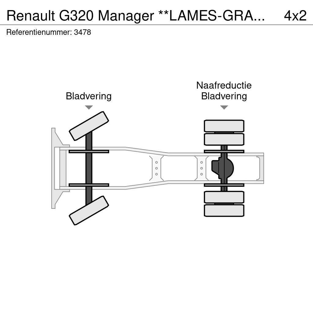 Renault G320 Manager **LAMES-GRAND PONT-TRACTEUR FRANCAIS* Sattelzugmaschinen