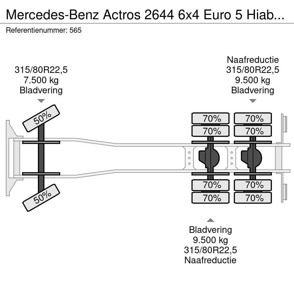 Mercedes-Benz Actros 2644 6x4 Euro 5 Hiab Multilift XR21T55 3 Pe Abrollkipper