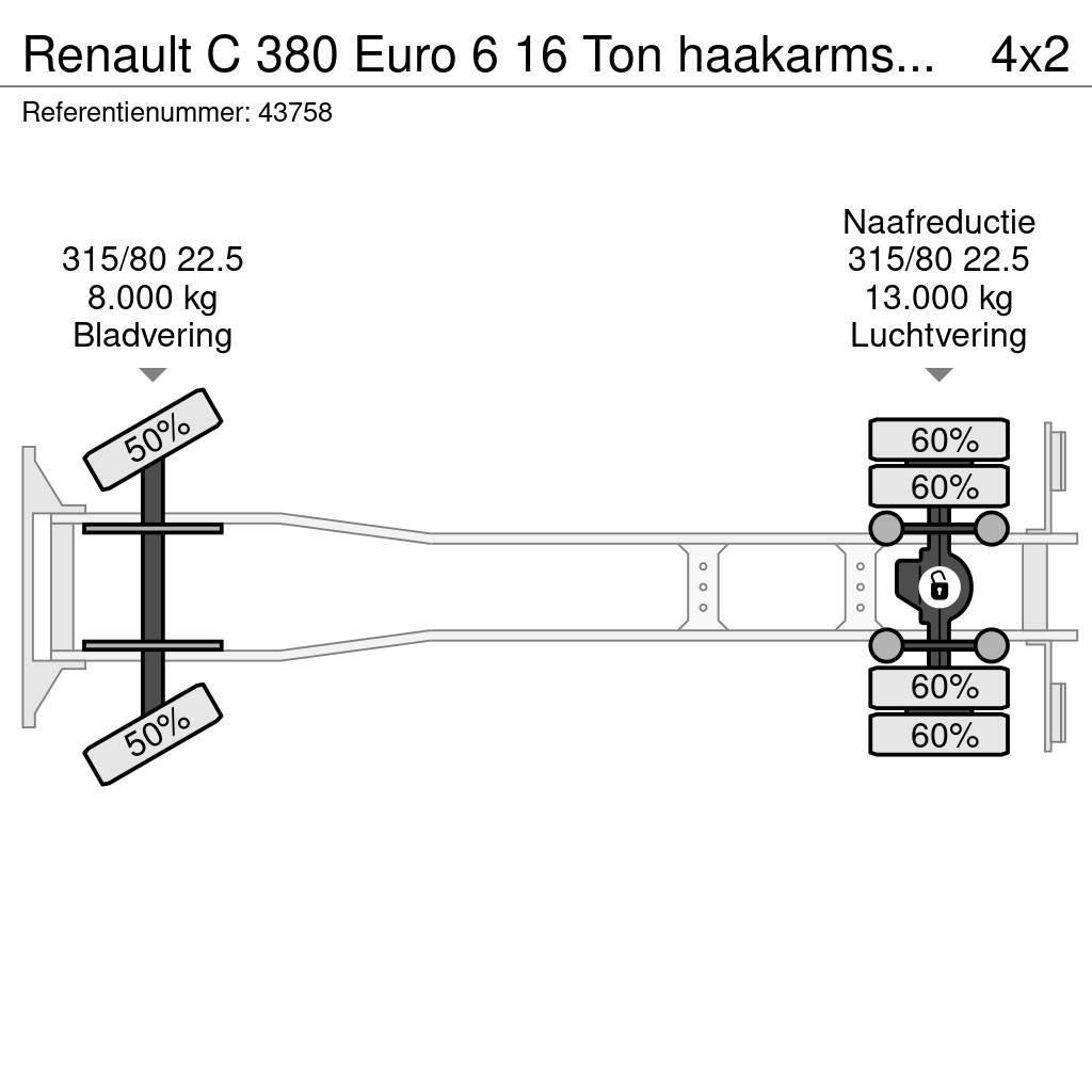 Renault C 380 Euro 6 16 Ton haakarmsysteem Abrollkipper